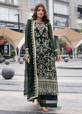 Ramsha Chiffon Embroidered 3 Piece Unstitched